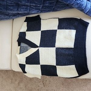 Wednesday Addams checkered sweater M